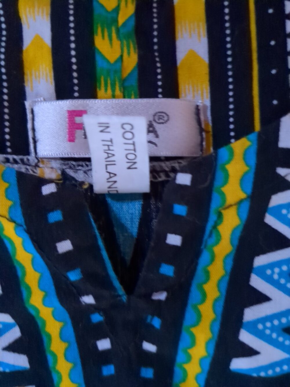 M 100% Cotton Colorful Short Sleeve Tunic with Two Pockets - Picture 13 of 13
